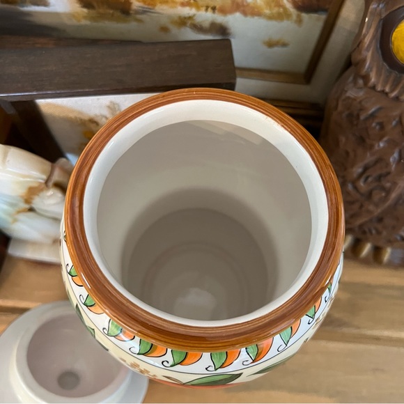 Nonni’s  Hand Painted Fruit Motif Colorful Biscotti Cookie Biscuit Storage - Picture 4 of 6